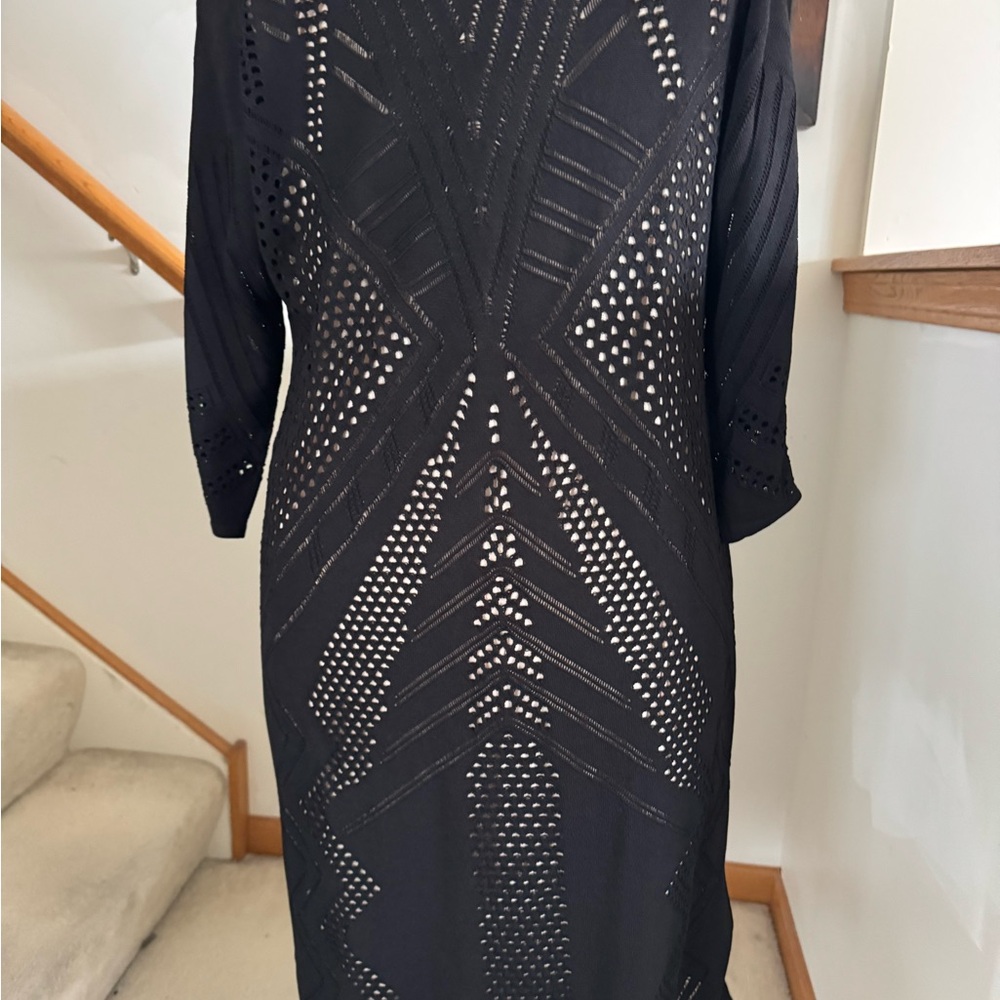 Black Geometric Pattern Dress